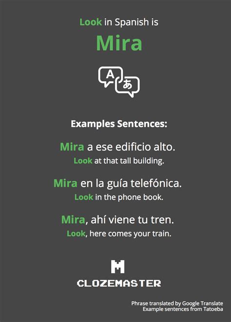 Look in Spanish .